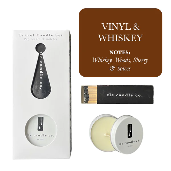 Travel Candle with Matches - V & W