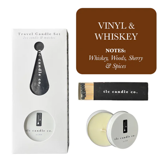 Travel Candle with Matches - V & W